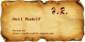 Hell Rudolf névjegykártya